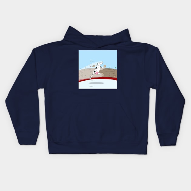 Triple Sock Cow Kids Hoodie by OutToLunch